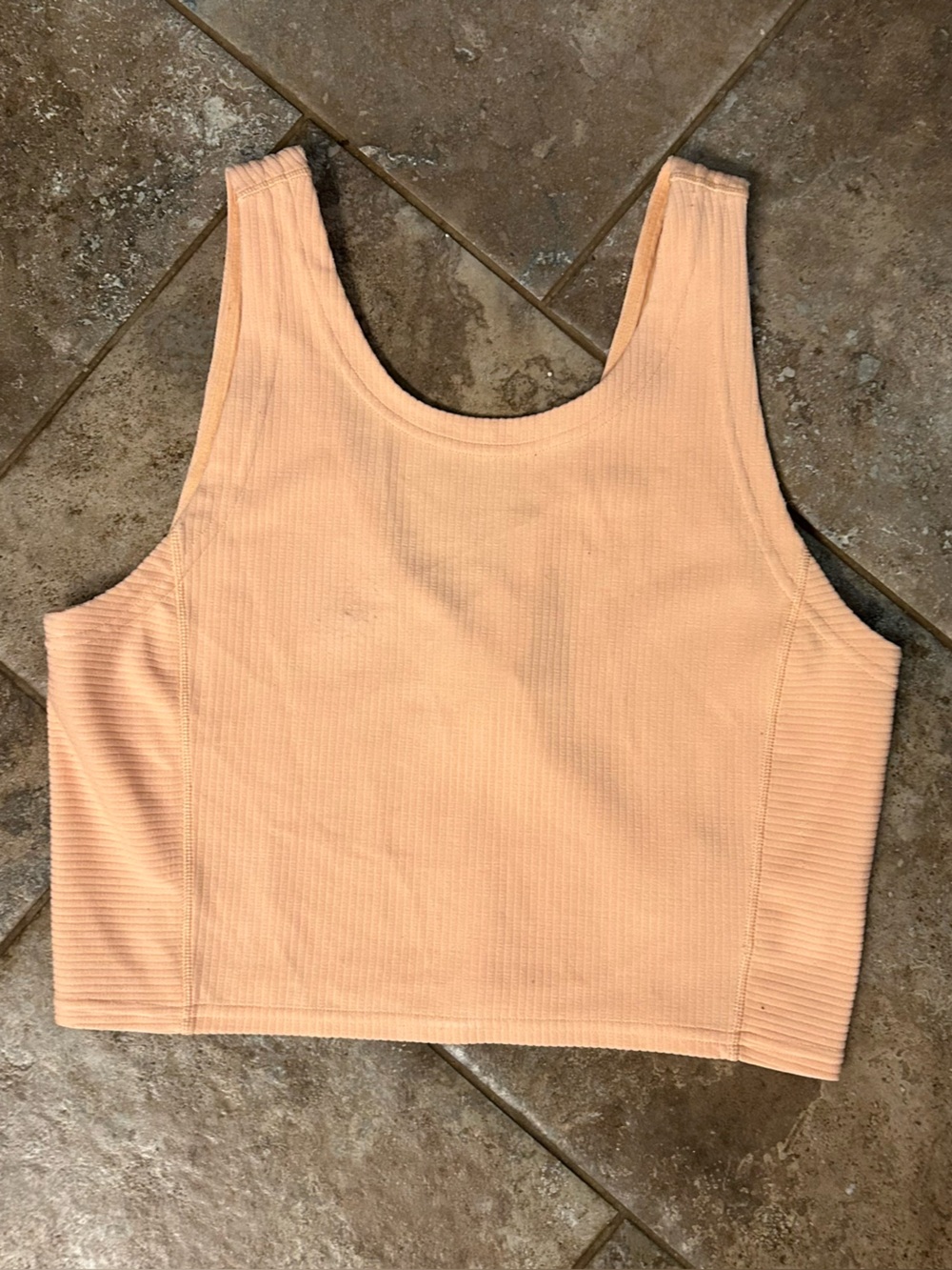 Orange Lululemon cropped tank top size 8